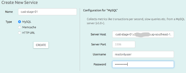 Adding a MySQL service to monitor